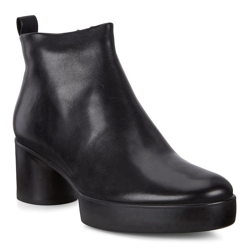 Women Boots Ecco Shape Sculpted Motion 35 - Heeled Booties Black - India OVJWYX518